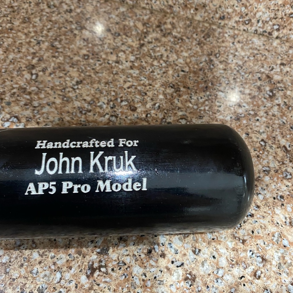 John Kruk AP5 Pro Model Black Bat with MLB
autographs  2 X Yankees managers